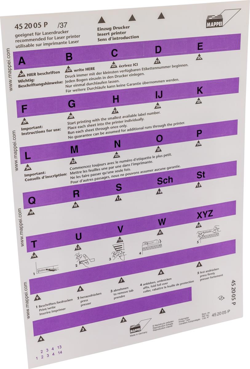 Selbstklebe-Printreiter (Folie), "A-XYZ", 30 mm breit-Artikelnummer-452005/37P