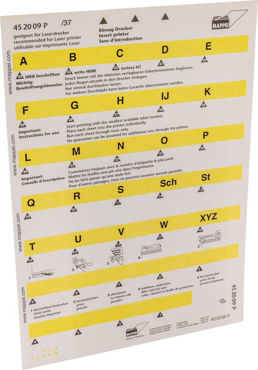 Selbstklebe-Printreiter (Folie), "A-XYZ", 30 mm breit-Artikelnummer-452009/37P