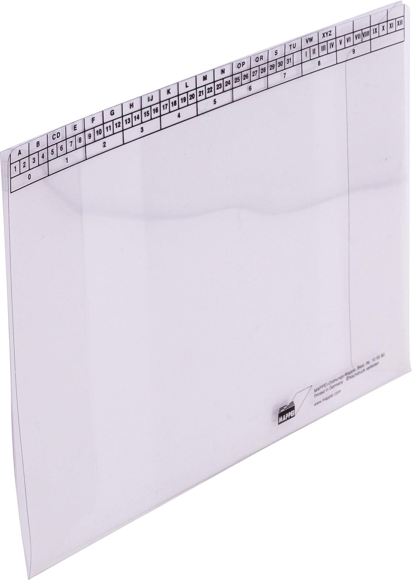 Ordnungsmappe für DIN A5, PVC klar, 250 g/qm-Artikelnummer-105080