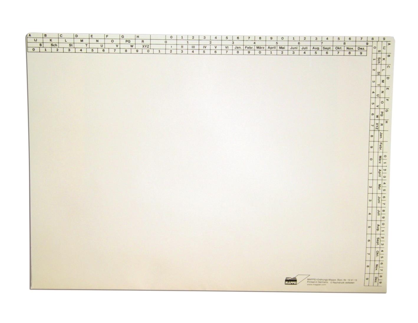 Ordnungsmappe f. DIN A4, Nartonkarton, 130 g/qm