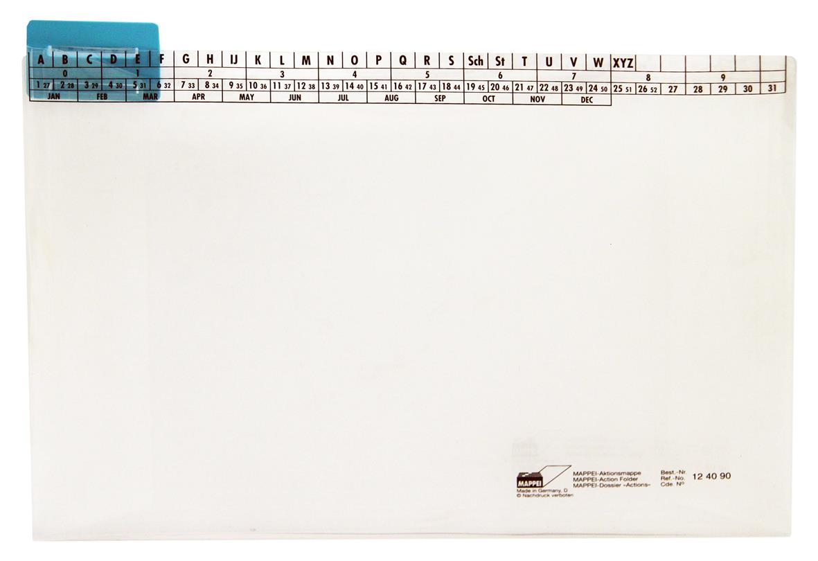 Aktionsmappe aus PP, 400 g/qm, klar, mit Läufer -Artikelnummer-124090/03