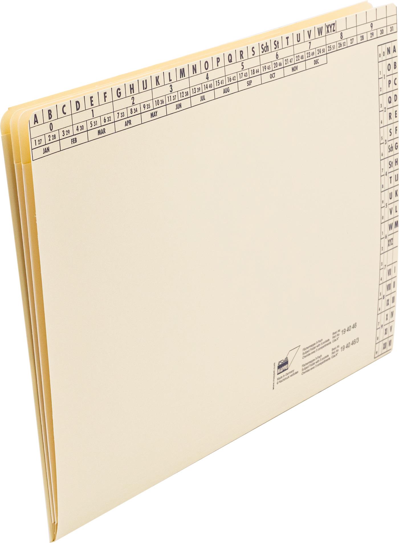 Fächermappe A4, 3 Fächer, Natron hell, 230 g/qm-Artikelnummer-194046/3