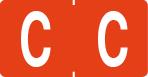 Klass.-Etikett (klein), Buchst. "C", orange, 500 Stck.-Artikelnummer-761278/03