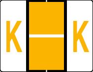 Buchstabenetikett (gross) "K", Farbe hellorange, 50/Bogen