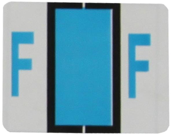 Buchstabenetikett (gross) "F", Farbe blau, 500/Rolle