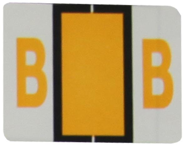 Buchstabenetikett (gross) "B", Farbe hellorange, 500/Rolle