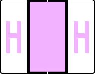 Buchstabenetikett (gross) "H", Farbe lila, 50/Bogen
