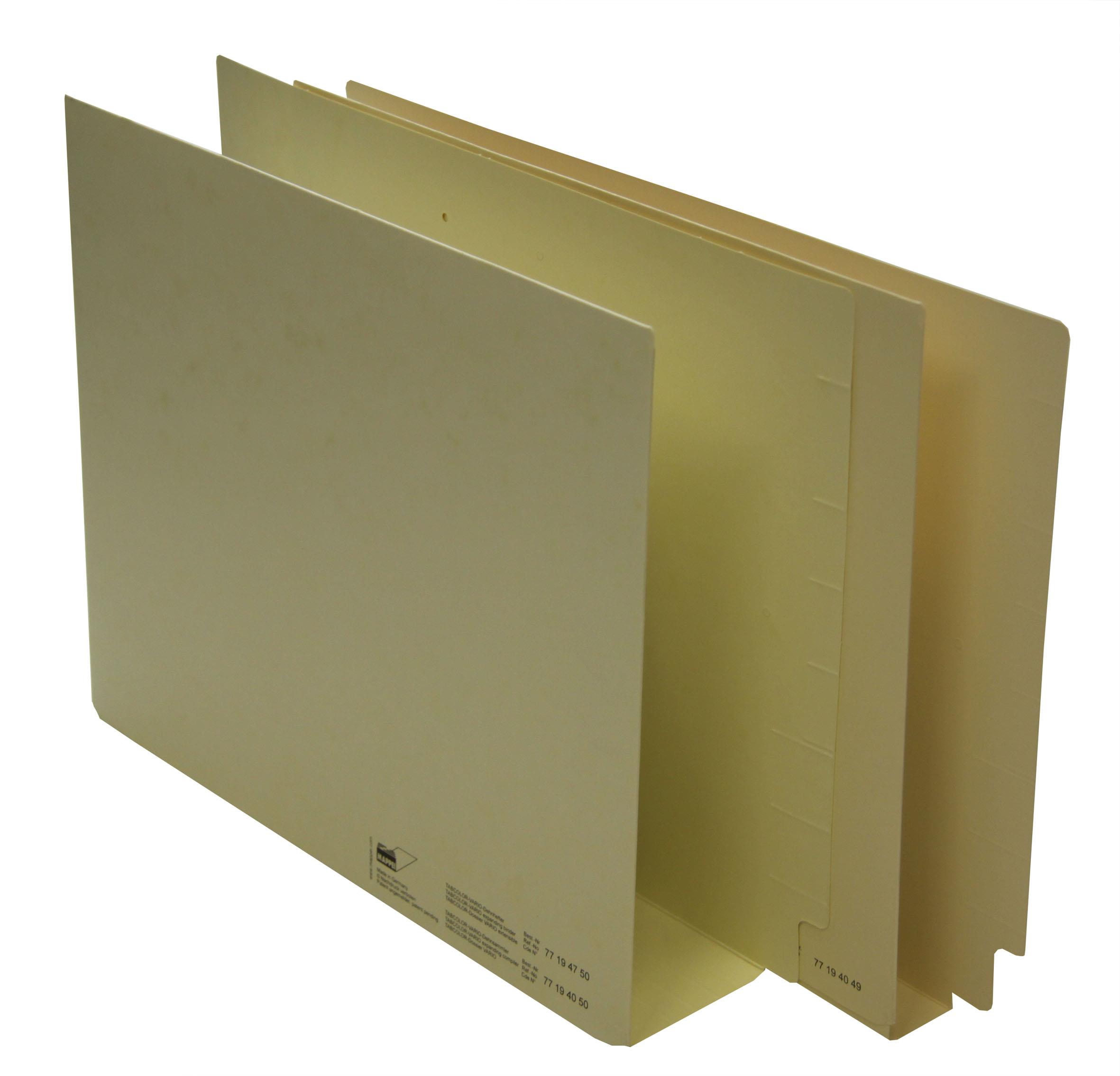 TABCOLOR-VARIO-Dehnhefter f. DIN A4 Kapazität, Glanzkarton hell, 425 g/qm-Artikelnummer-77194750