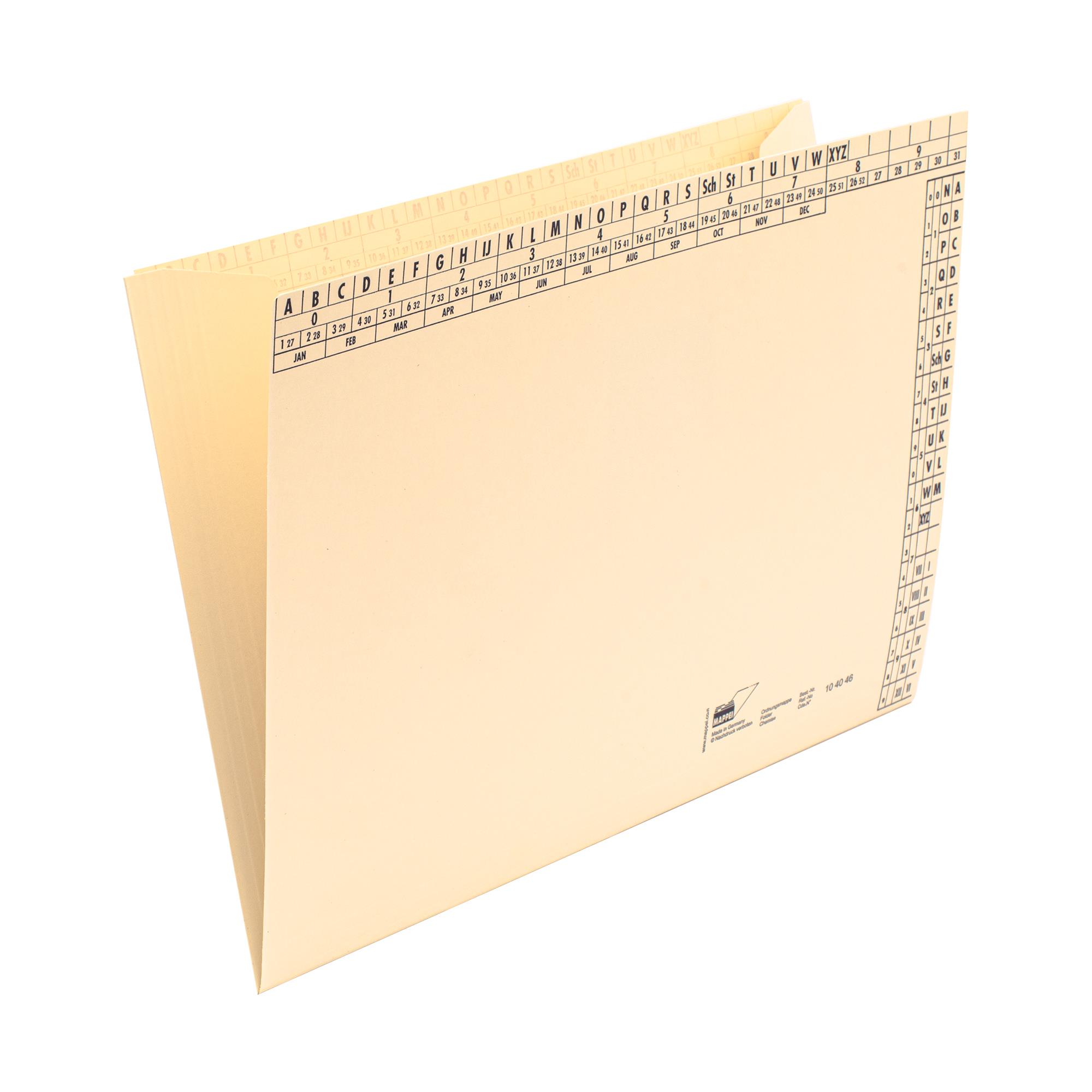 Ordnungsmappe f. DIN A4, Officekarton hell, 230 g/qm-Artikelnummer-104046