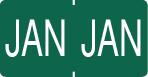 Monatsetikett "JAN", dunkelgrün, 500 Stck./Rolle