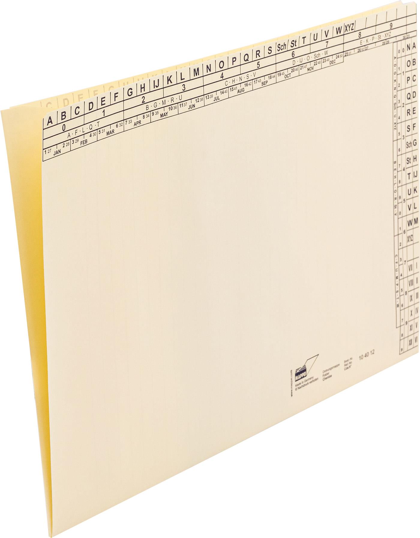 Ordnungsmappe f. DIN A4, Natronkarton hell, 90 g/qm-Artikelnummer-104012