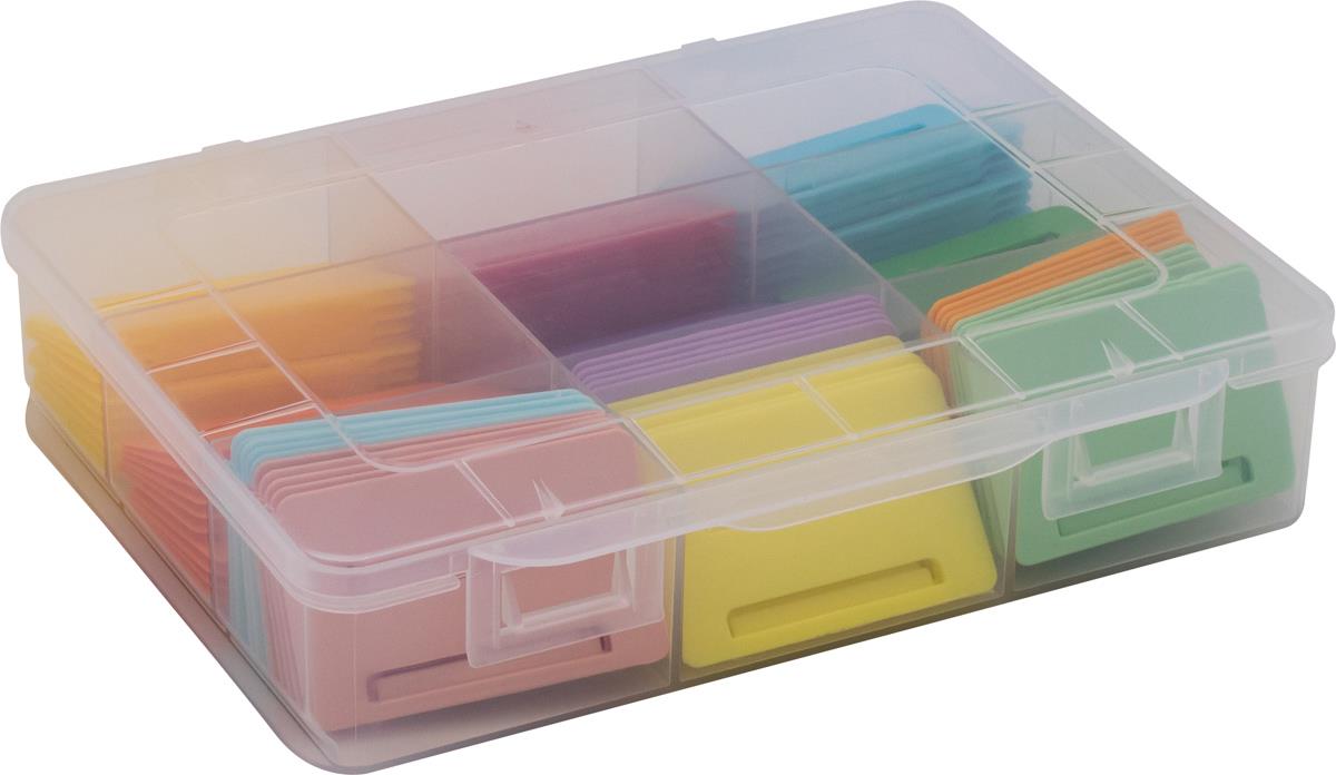 Beschriftungsläufer-Set, 55 mm, 90 Stück in 12 Farben in Box-Artikelnummer-394064