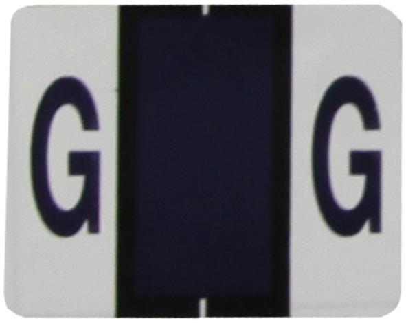 Buchstabenetikett (gross) "G", Farbe purpur, 500/Rolle