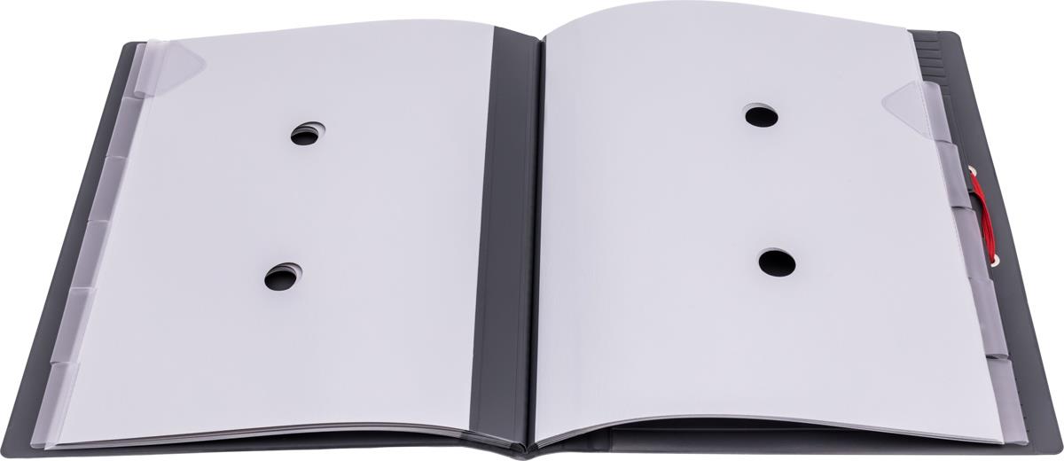 Fächermappe mit Register, 255 x 315 mm, PVC, grau-Artikelnummer-991025/12