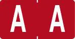 Klass.-Etikett (klein), Buchst. "A", rot, 500 Stck.