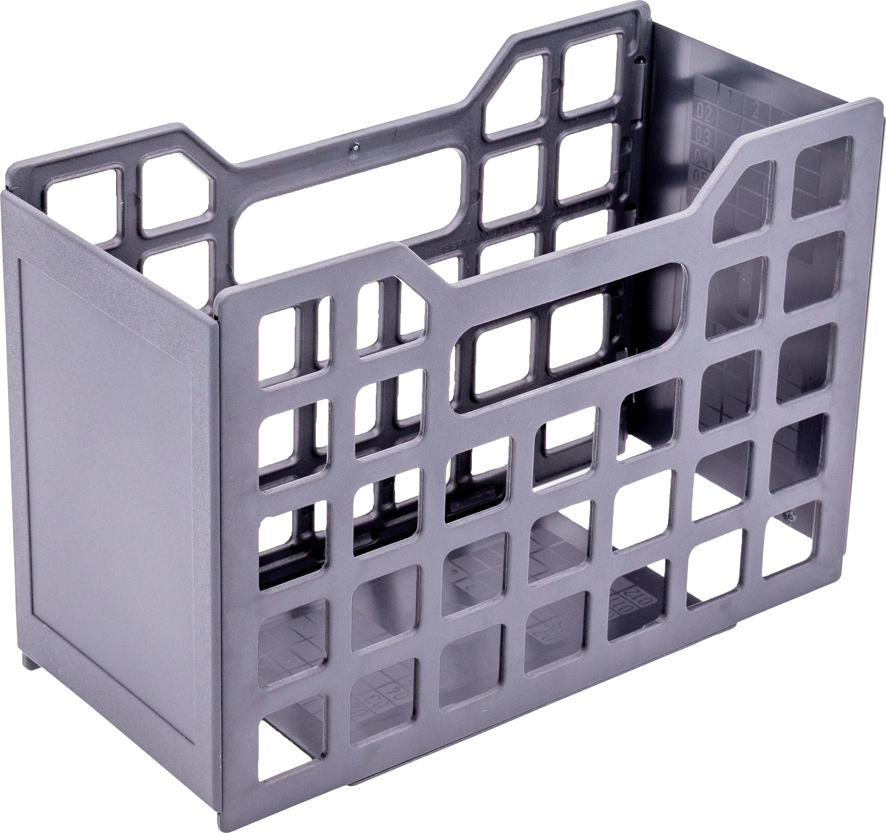 Ordnungsbox (Gitter) DIN A5, 10,5 cm breit, ABS, anthrazit