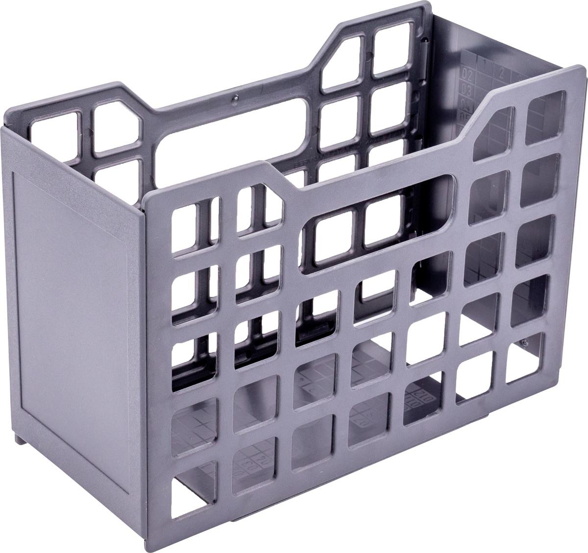 Ordnungsbox (Gitter) DIN A5, 10,5 cm breit, ABS, anthrazit-Artikelnummer-305889/20