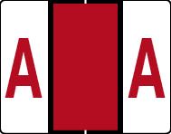 Buchstabenetikett (gross) "A", Farbe rot, 50/Bogen