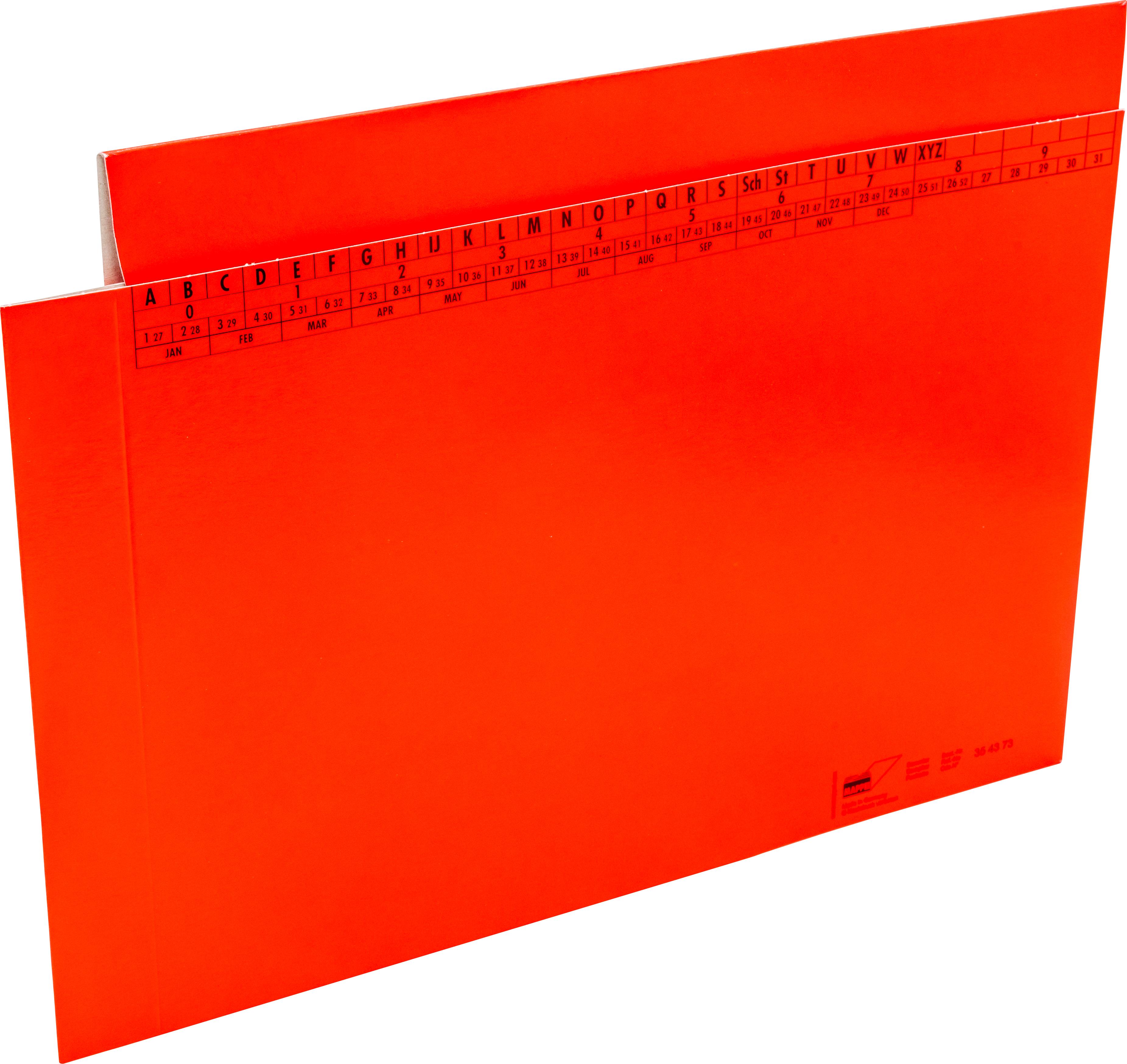Sammler f. DIN A4, 30 mm breit, Duplexkarton, rot-Artikelnummer-354373