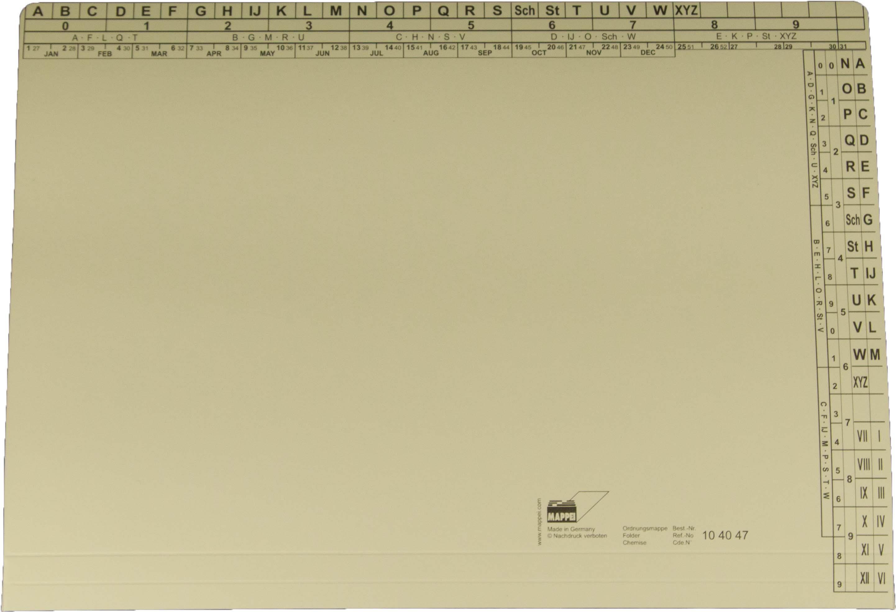 Ordnungsmappe f. DIN A4, 350 g/qm-Artikelnummer-104047