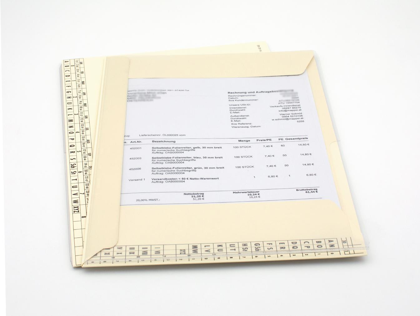 Testpaket - Mappen mit Klarsichtvorderteil-Artikelnummer-144046/70