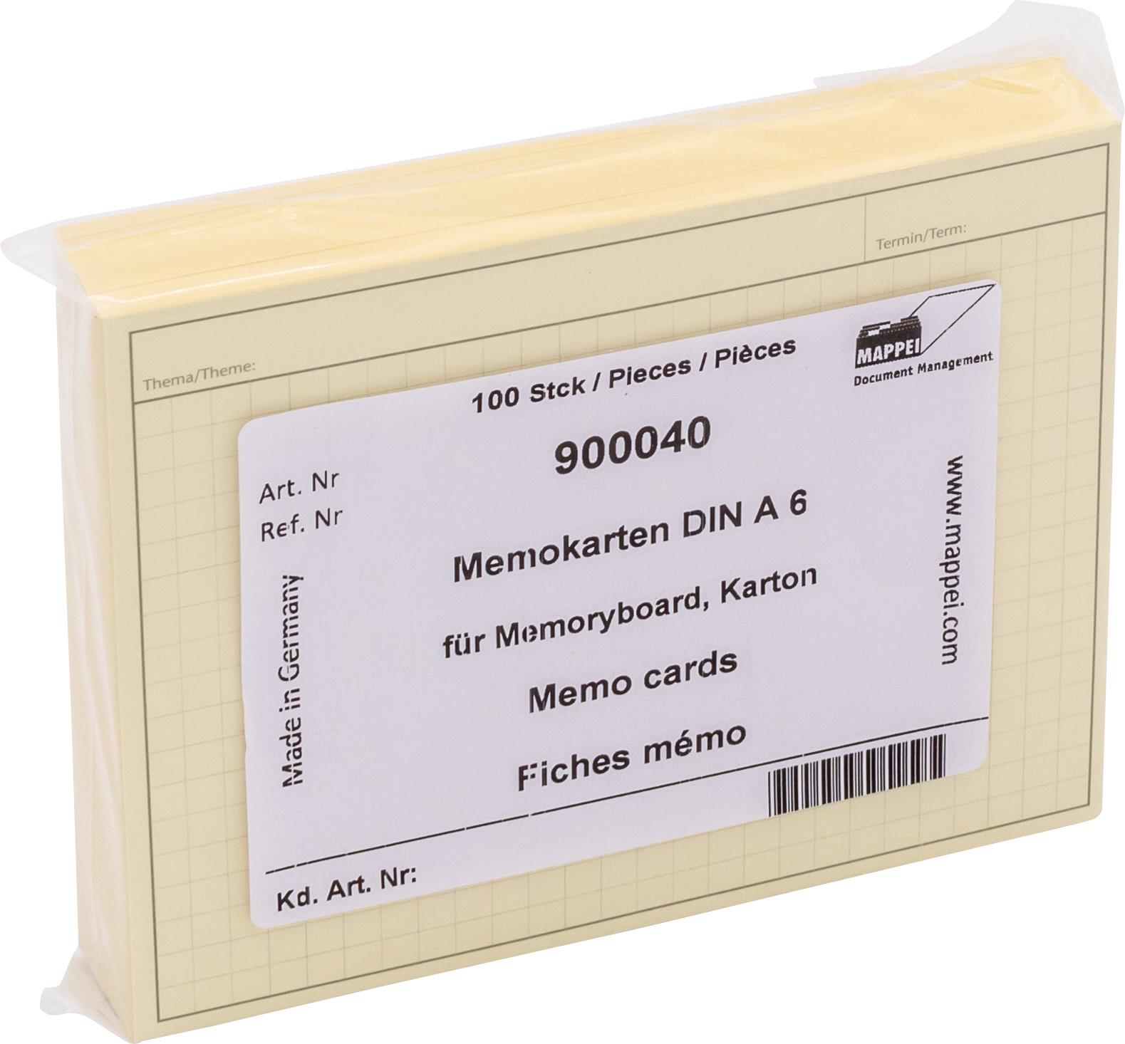 Memoblätter, 135x105 mm, Natronkarton hell, 130 g/qm