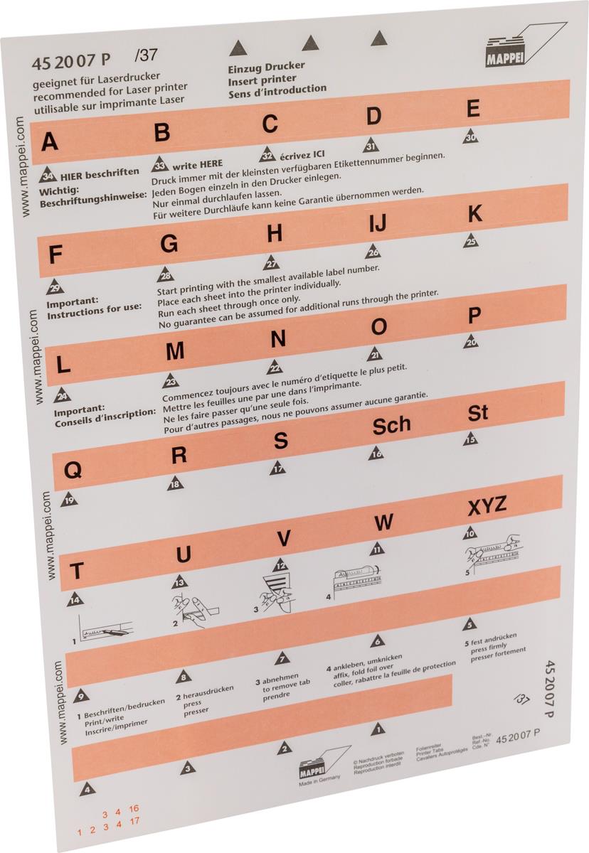 Selbstklebe-Printreiter (Folie), "A-XYZ", 30 mm breit