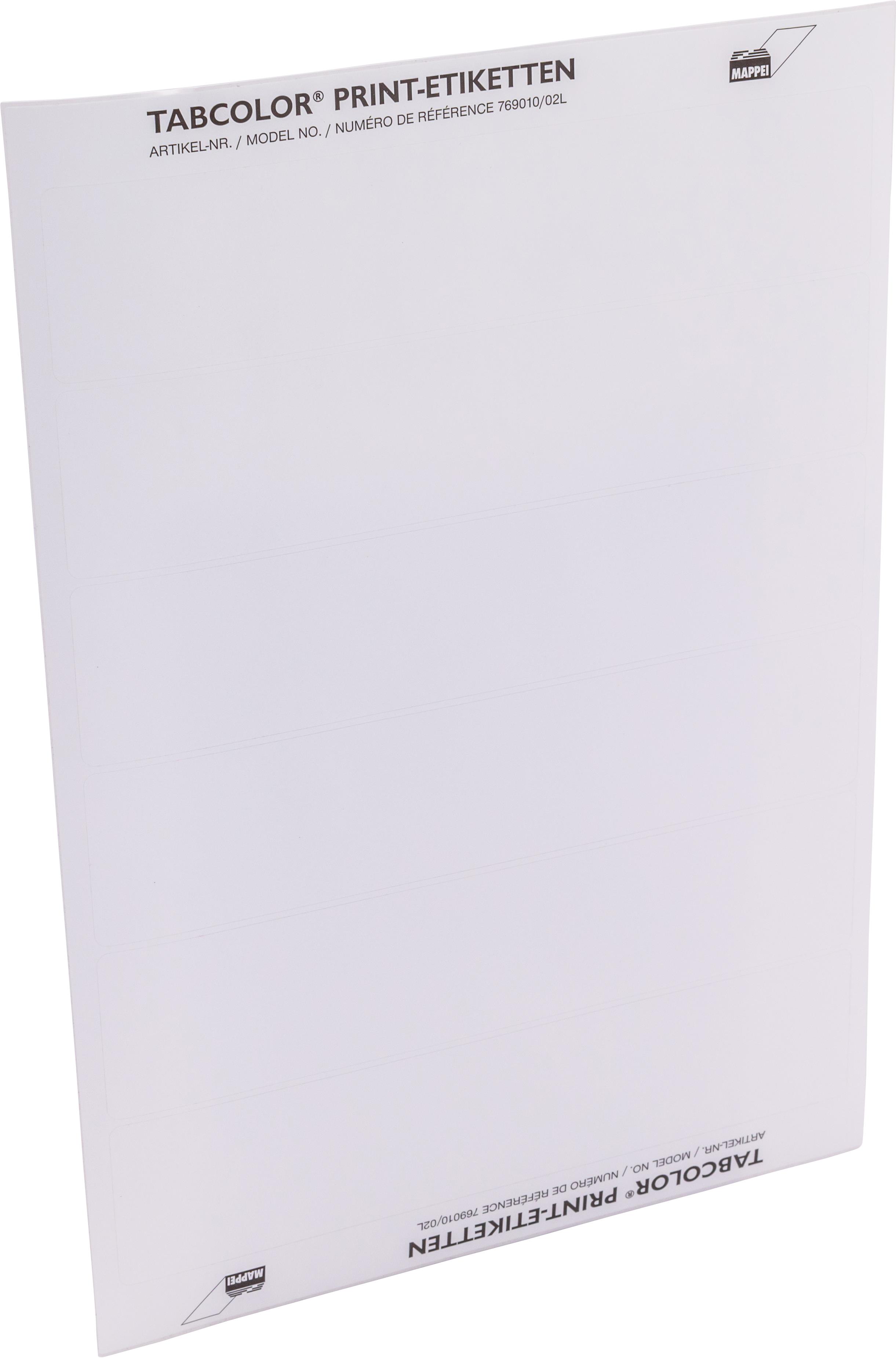 TABCOLOR-PRINT-Etikett, 197 mm, Poly., 5000 St. Inkl. Lizenz-Artikelnummer-769010/02L