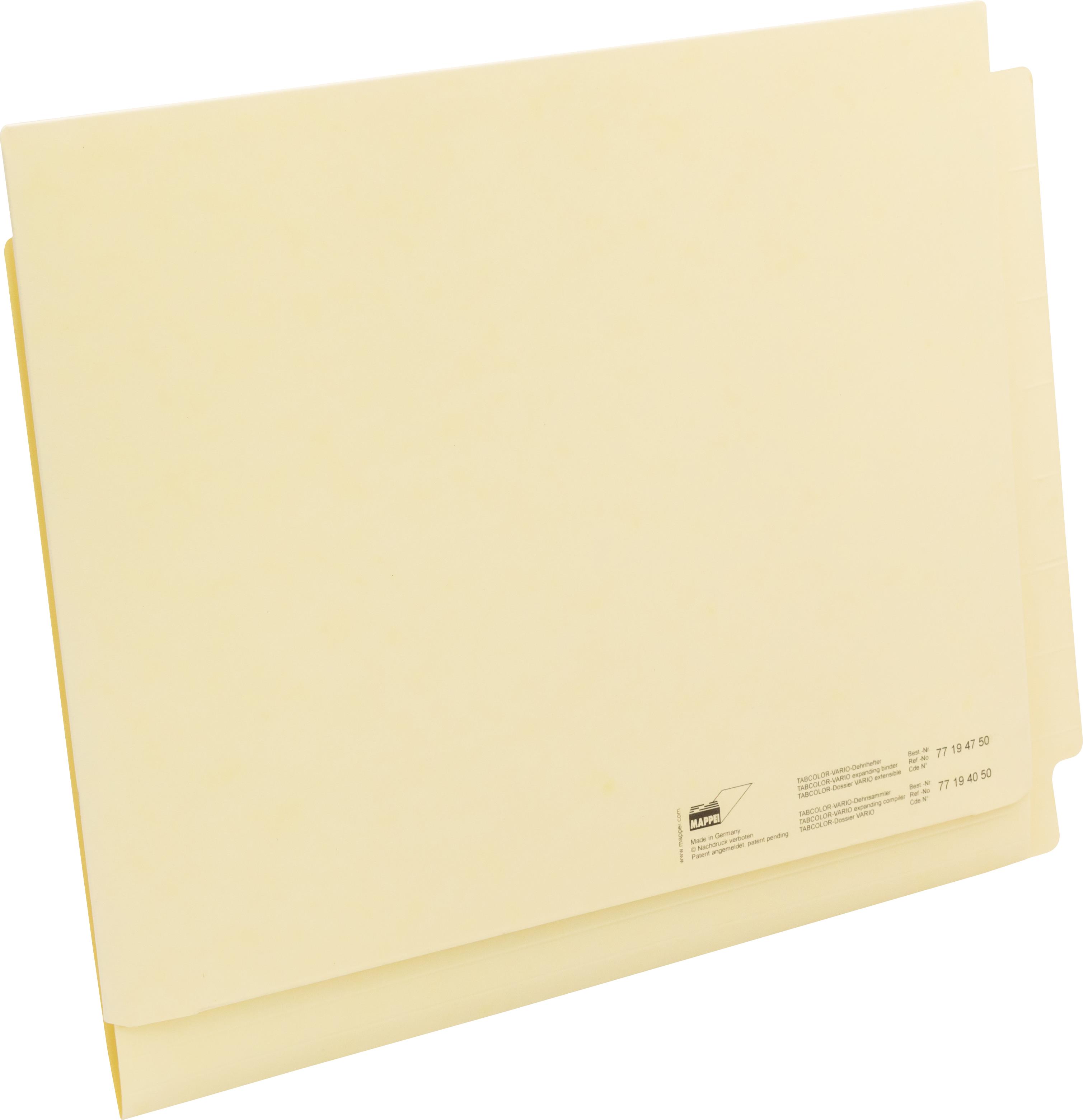 TABCOLOR-VARIO-Dehnhefter f. DIN A4 Kapazität, Glanzkarton hell, 425 g/qm