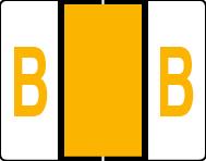 Buchstabenetikett (gross) "B", Farbe hellorange, 50/Bogen