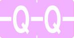 Klass.-Etikett (klein), Buchst. "Q", lila, 500 Stck.-Artikelnummer-761278/17