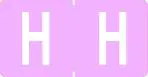 Klass.-Etikett (klein), Buchst. "H", lila, 500 Stck.