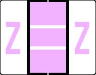 Buchstabenetikett (gross) "Z", Farbe lila, 50/Bogen