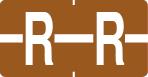 Klass.-Etikett (klein), Buchst. "R", braun, 500 Stck.-Artikelnummer-761278/18