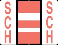 Buchstabenetikett (gross) "SCH", Farbe rosa, 500/Rolle-Artikelnummer-761283/35