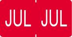 Monatsetikett "JUL", rot, 500 Stck./Rolle-Artikelnummer-761279/07