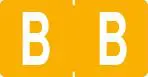 Klass.-Etikett (klein), Buchst. "B", hellorange, 500 Stck.