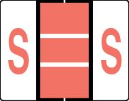 Buchstabenetikett (gross) "S", Farbe rosa, 50/Bogen
