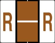 Buchstabenetikett (gross) "R", Farbe braun, 50/Bogen-Artikelnummer-761286/18