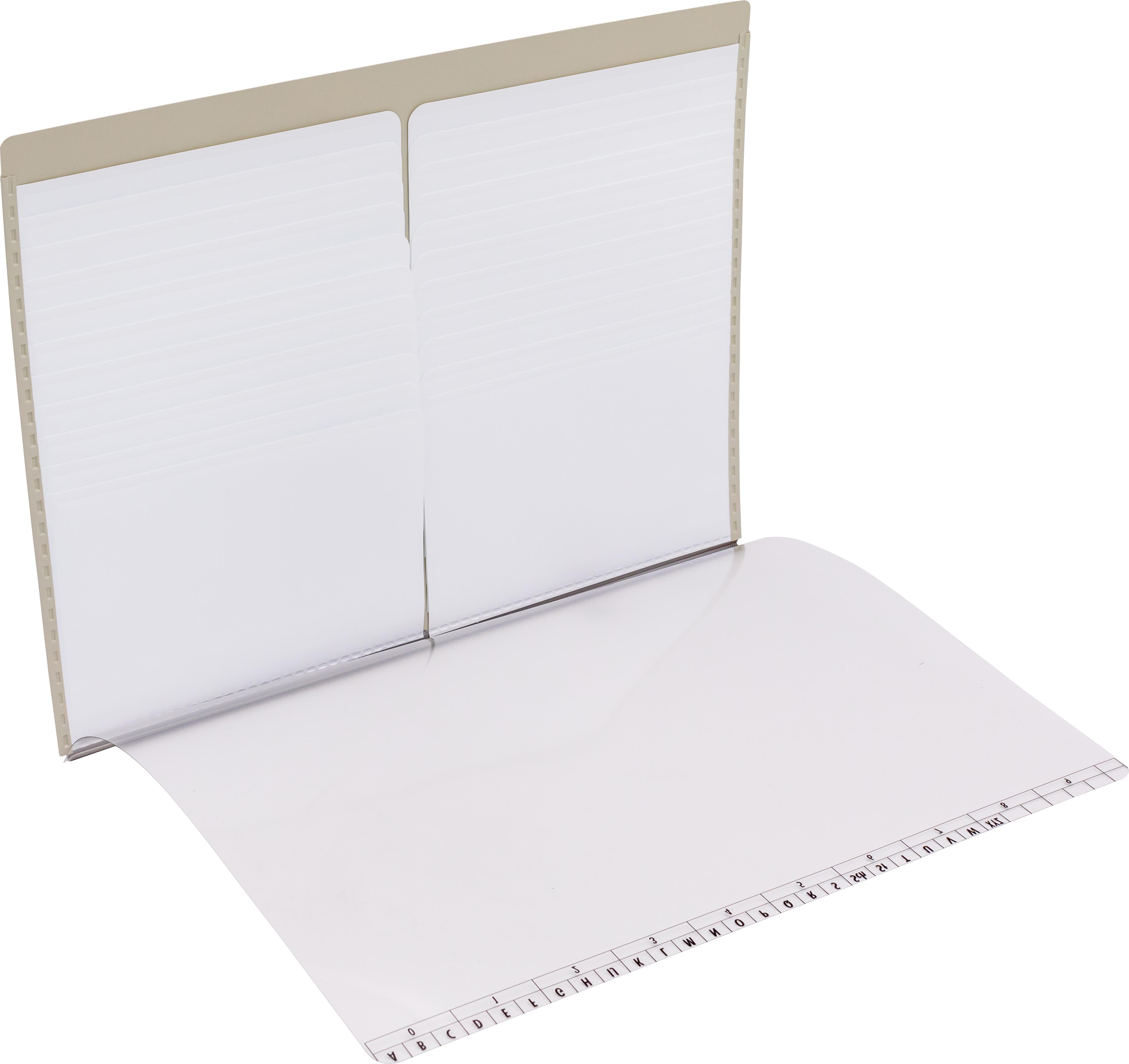 Memory-Board 315 x 225 mm, mit 22 Taschen, PVC, weiß/grau
