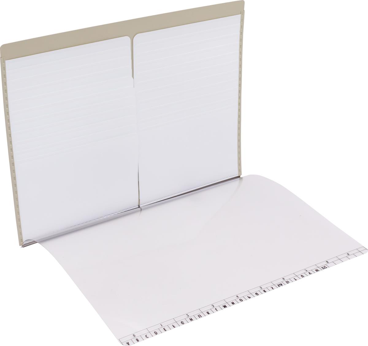 Memory-Board 310 x 225 mm, mit 22 Taschen, PVC, weiß/grau-Artikelnummer-233141