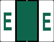 Buchstabenetikett (gross) "E", Farbe dunkelgrün, 50/Bogen