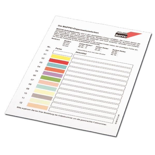 MAPPEI-Farbkarte, Hochformat, neutral, laminiert MAPPEI-Farbkarte, Hochformat, neutral, laminiert