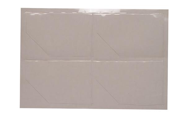 Innentasche, selbstkl., 71x107 mm, 2-seitig offen, Kunstst. Innentasche, selbstkl., 71x107 mm, 2-seitig offen, Kunstst.