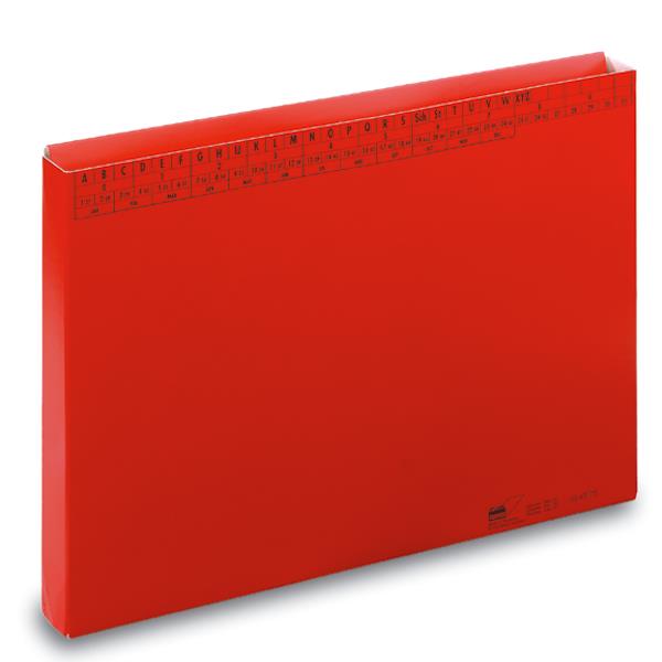Sammler f. DIN A4, 30 mm breit, Duplexkarton, rot