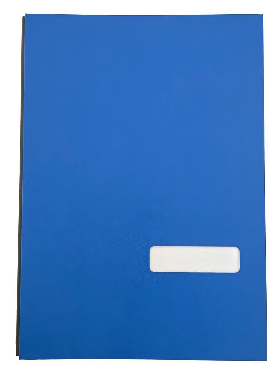Unterschriftenmappe, 20 Fächer, kunststoff.-kasch., blau-Artikelnummer-10.62002