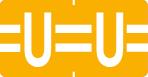 Klass.-Etikett (klein), Buchst. "U", hellorange, 500 Stck.-Artikelnummer-761278/21