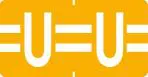 Klass.-Etikett (klein), Buchst. "U", hellorange, 500 Stck.