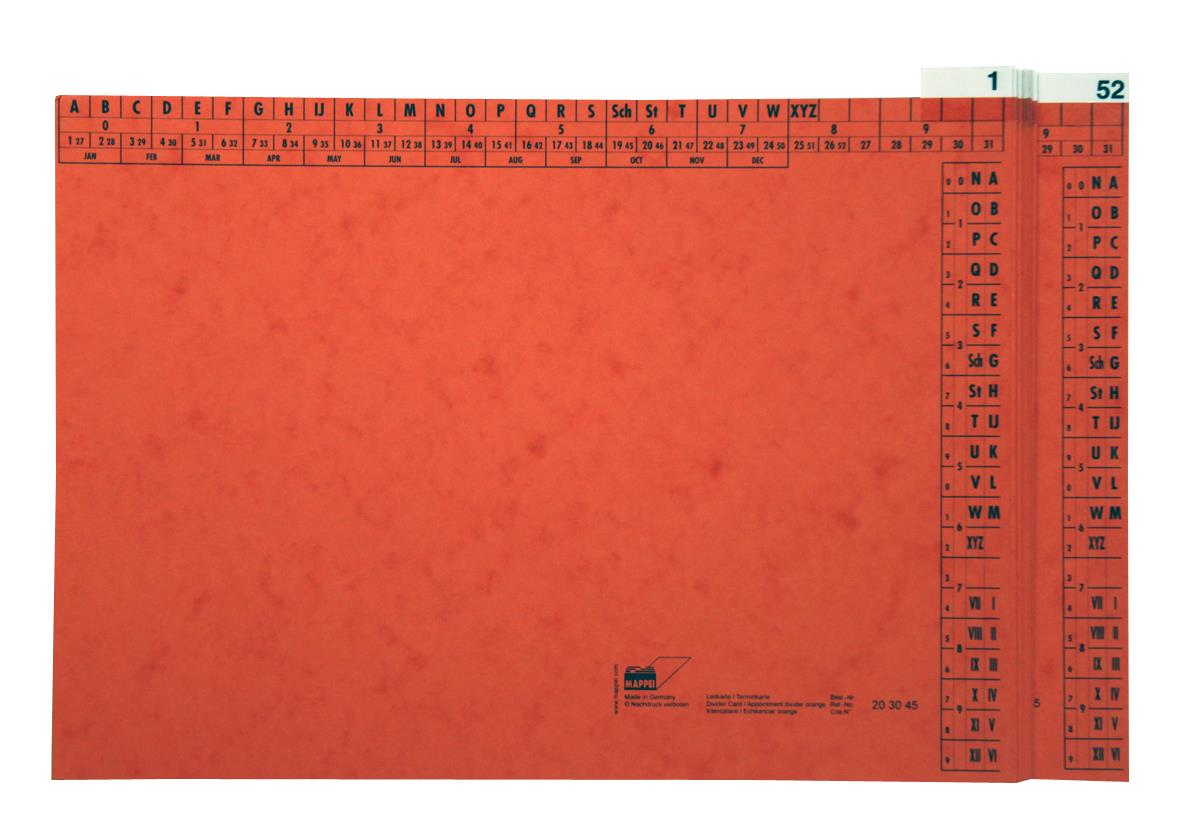 Leitkarten-Set "Wochen" (1-52), Glanzkarton 