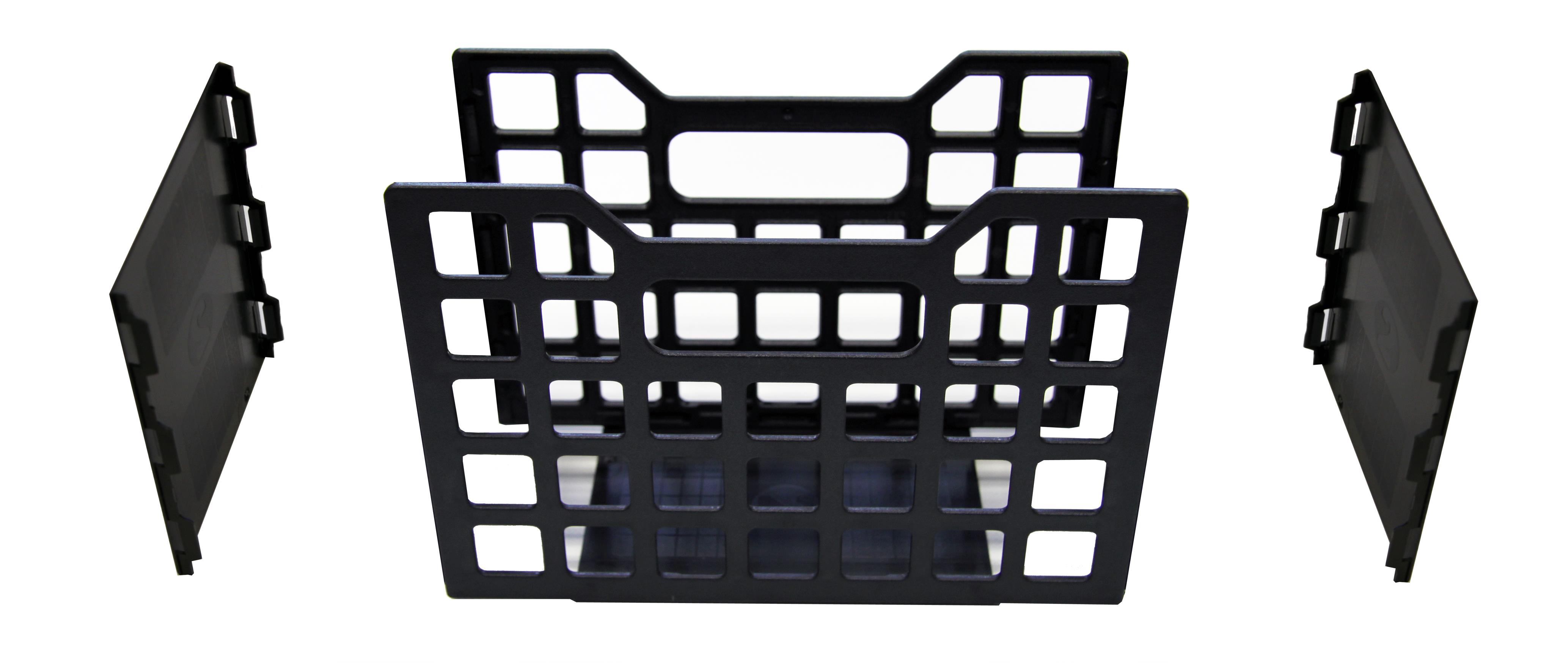 Ordnungsbox (Gitter) DIN A5, 10,5 cm breit, ABS, anthrazit-Artikelnummer-305889/20